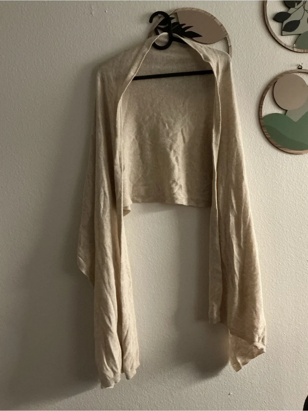Made in Italy Cashmere Wrap Shawl Scarf Neutral Beige